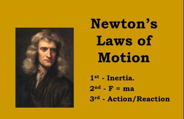 قانون نيوتن الأول والثاني والثالث