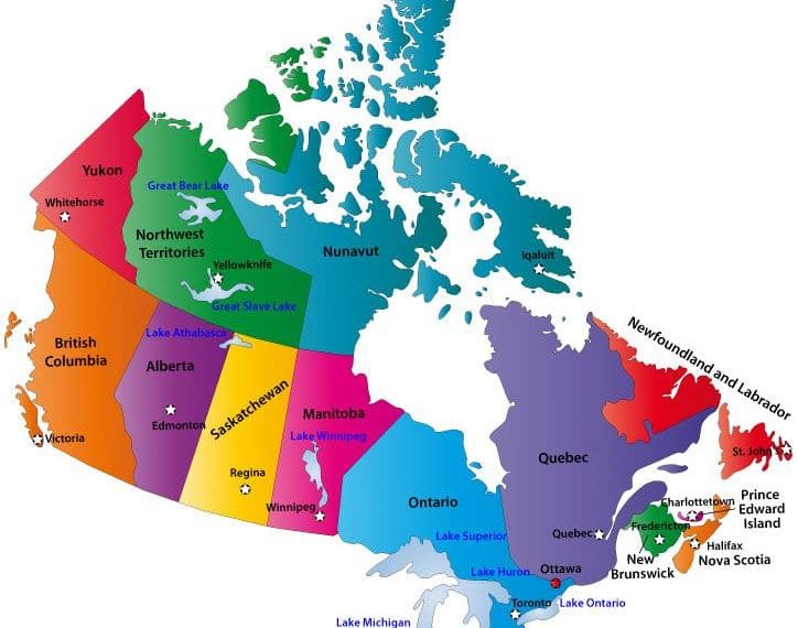 خريطة كندا