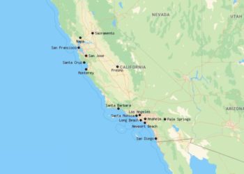 ولاية كاليفورنيا ومدنها الرئيسية