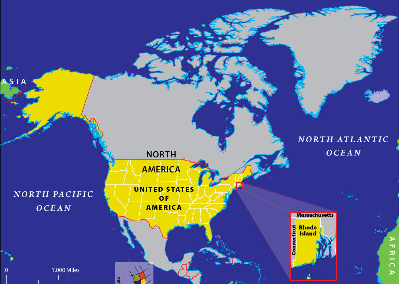 أصغر ولاية أمريكية مساحة