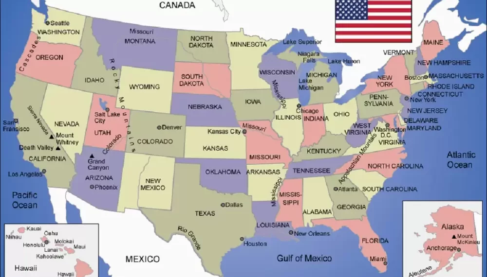 عدد ولايات أمريكا واسمائها