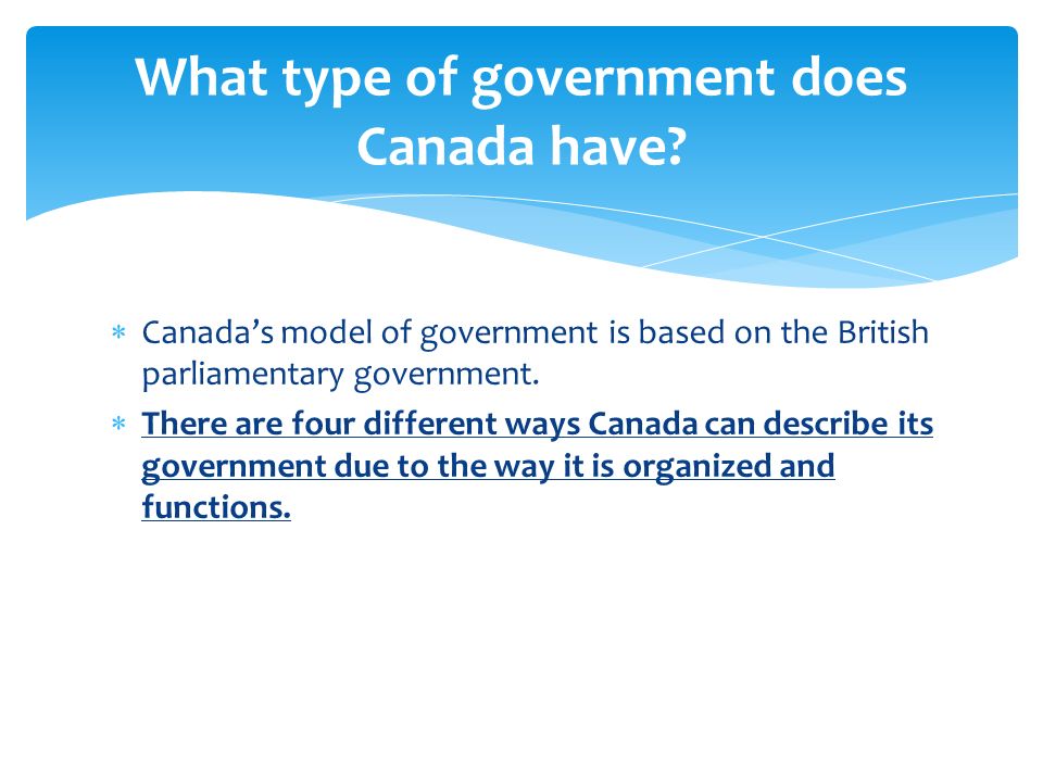 نوع نظام الحكم في كندا