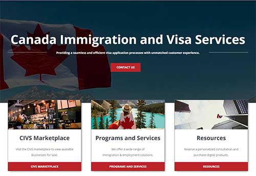 موقع وزارة الهجرة الكندية