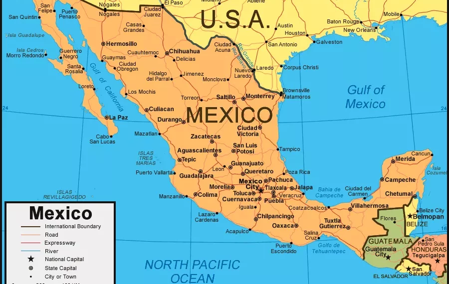 مدن المكسيك الرئيسية
