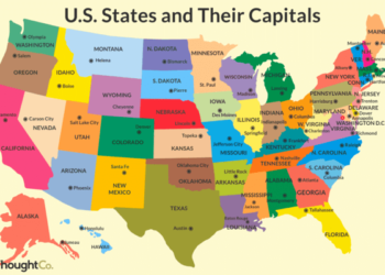 أسماء ولايات أمريكا و عواصمها