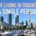 تكلفة المعيشة في تورنتو